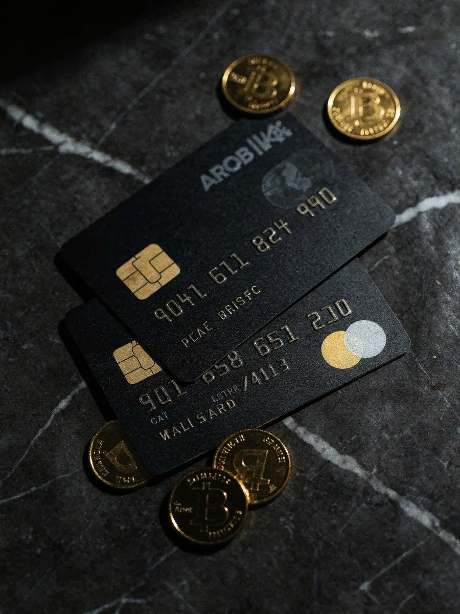 Cartões de crédito Black em composição premium